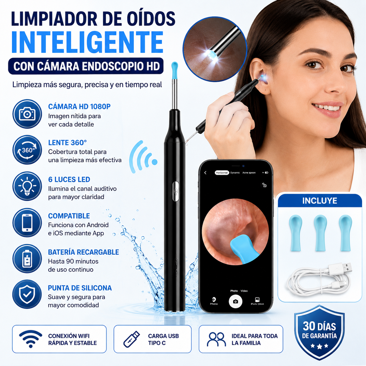 LIMPIA OIDOS CON CAMARA ENDOSCOPIOCERA