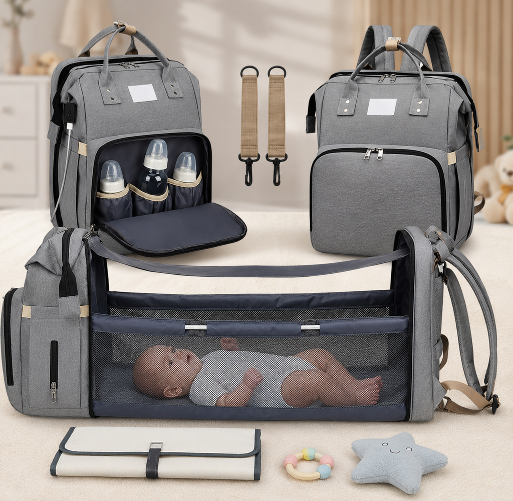 BOLSO PAÑALERA - CUNA , COLCHON PORTATIL