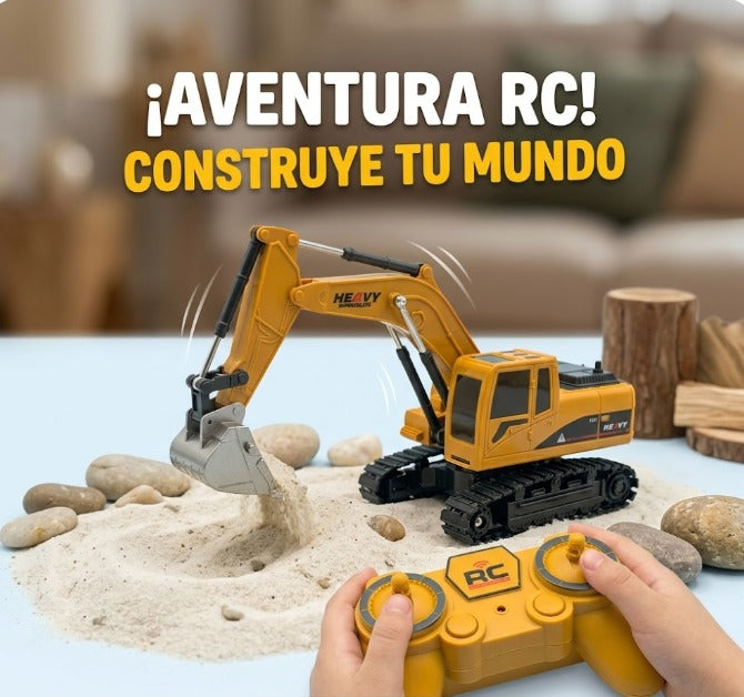 JUGUETE EXCAVADORA CONTROL REMOTO